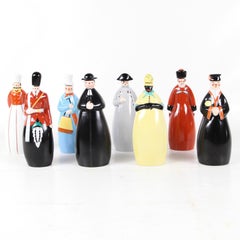 Lot of 8 “ROBJ” porcelain liqueur bottles