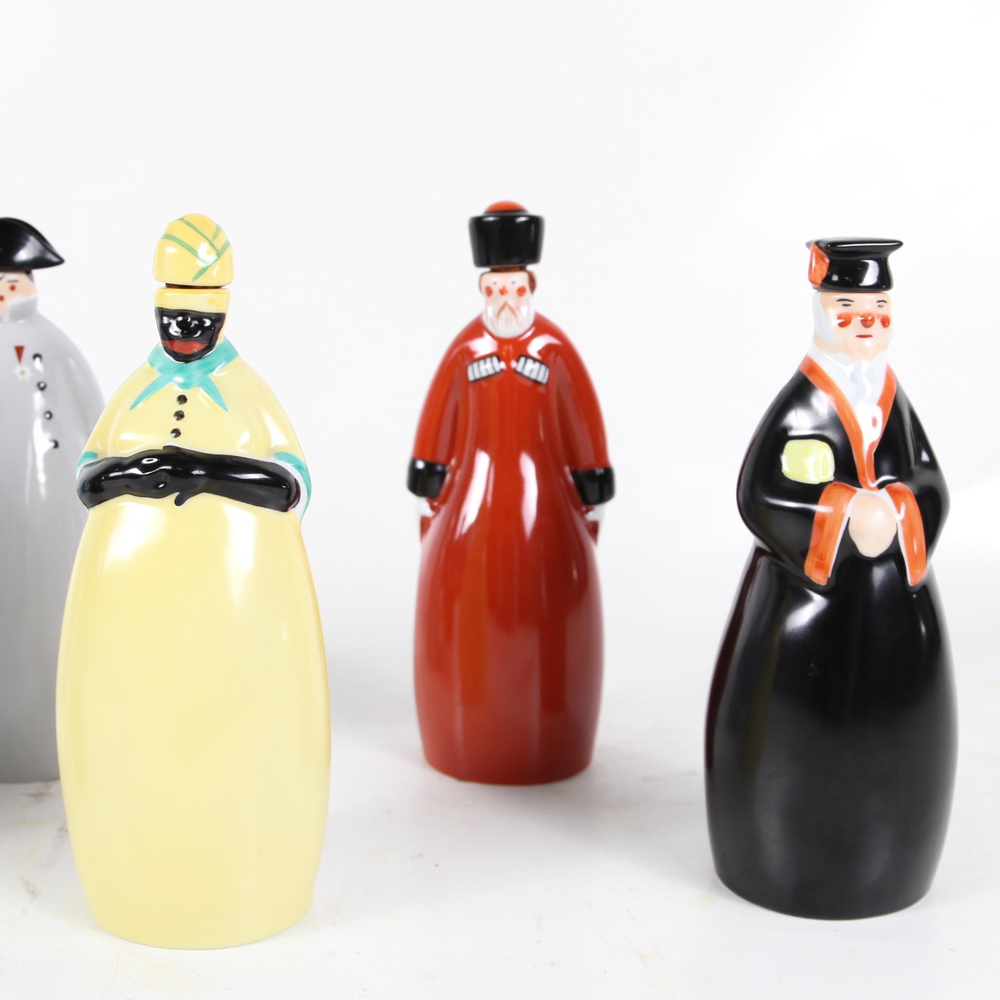 European Lot of 8 “ROBJ” porcelain liqueur bottles