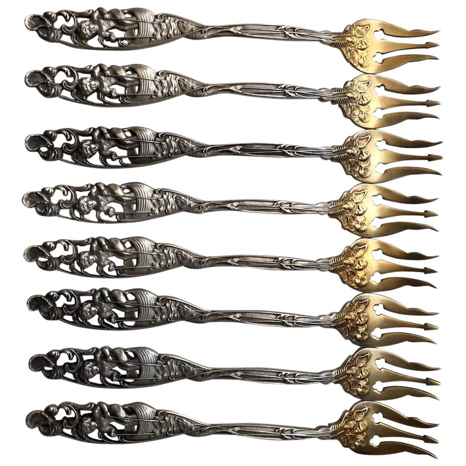 Lot of 9 Sterling Silver Forks For Sale at 1stDibs silver forks for sale