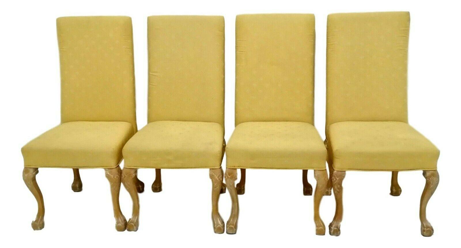 Lot de quatre chaises classiques en bois sculpté et décapé, 19070s en vente 2