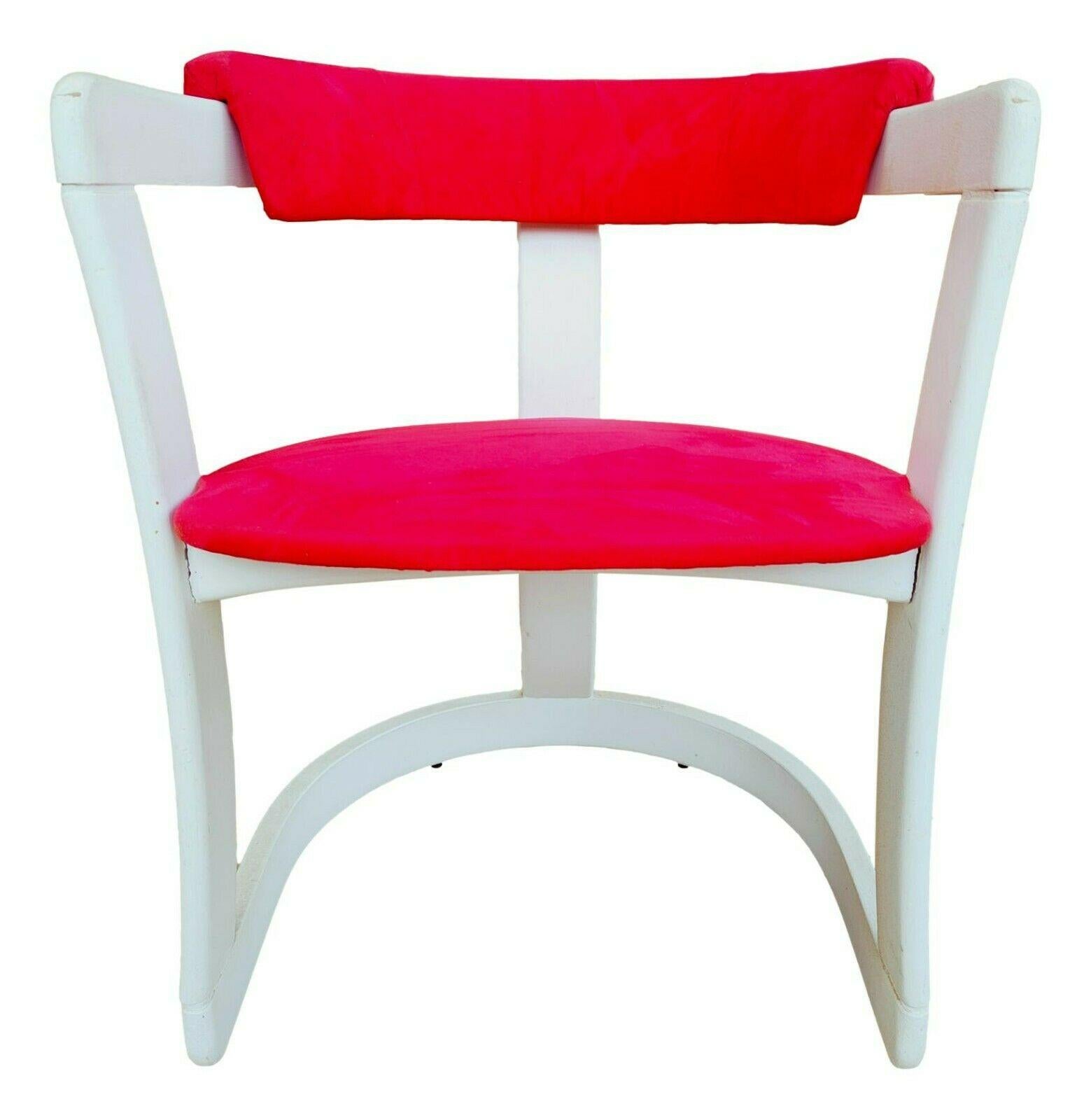 Tissu Lot de quatre chaises de design italiennes dans le style de Willy Rizzo, 1970 en vente