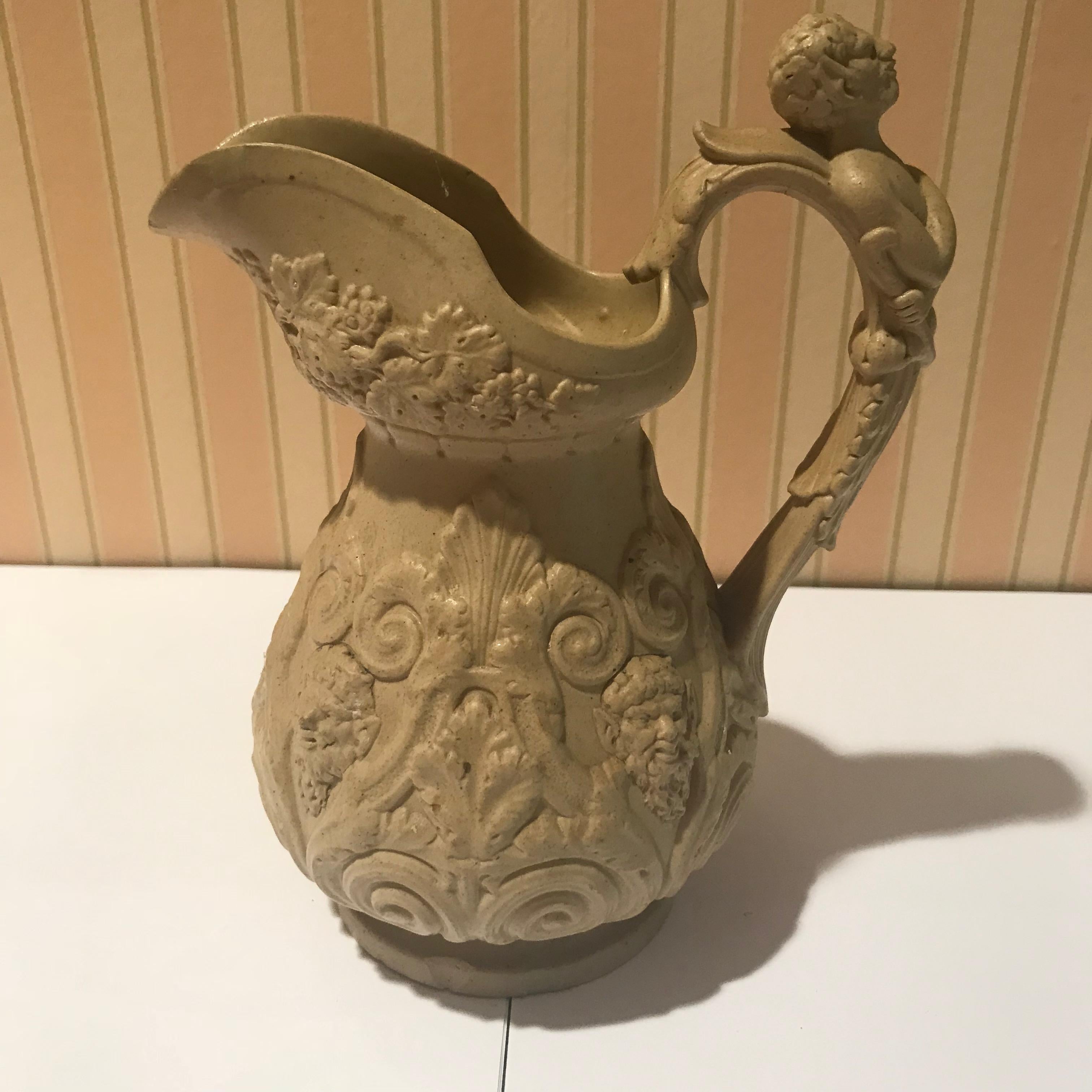Lot of Four Mid-19th Century Relief Pitchers For Sale 7