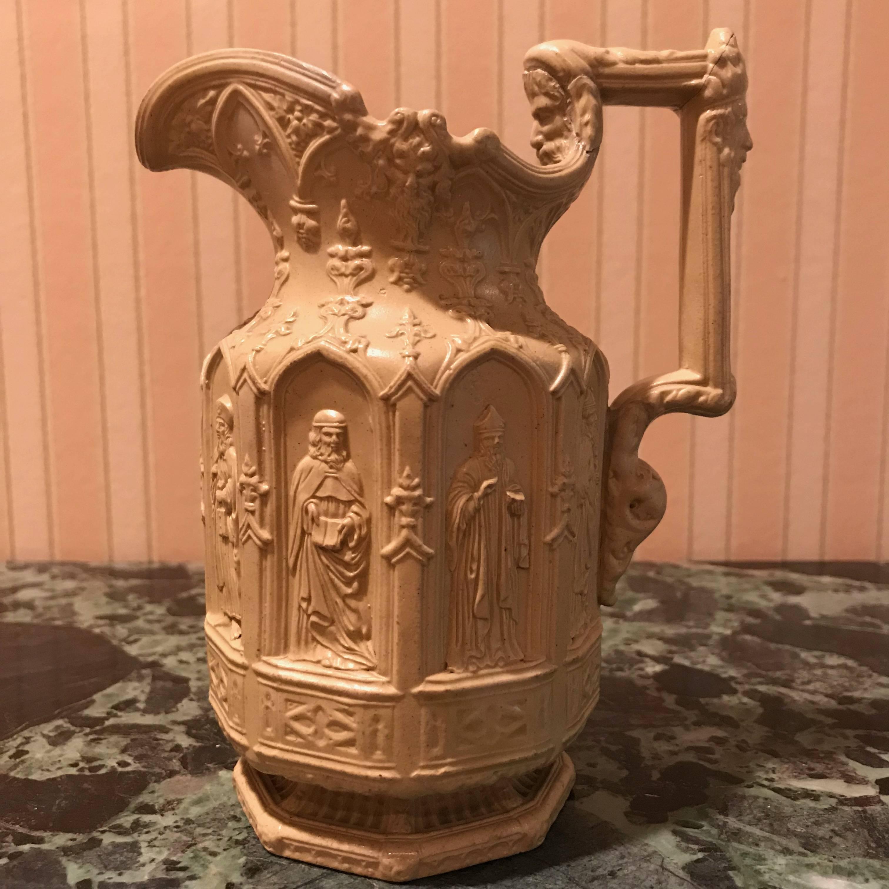 Lot of Four Mid-19th Century Relief Pitchers For Sale 1