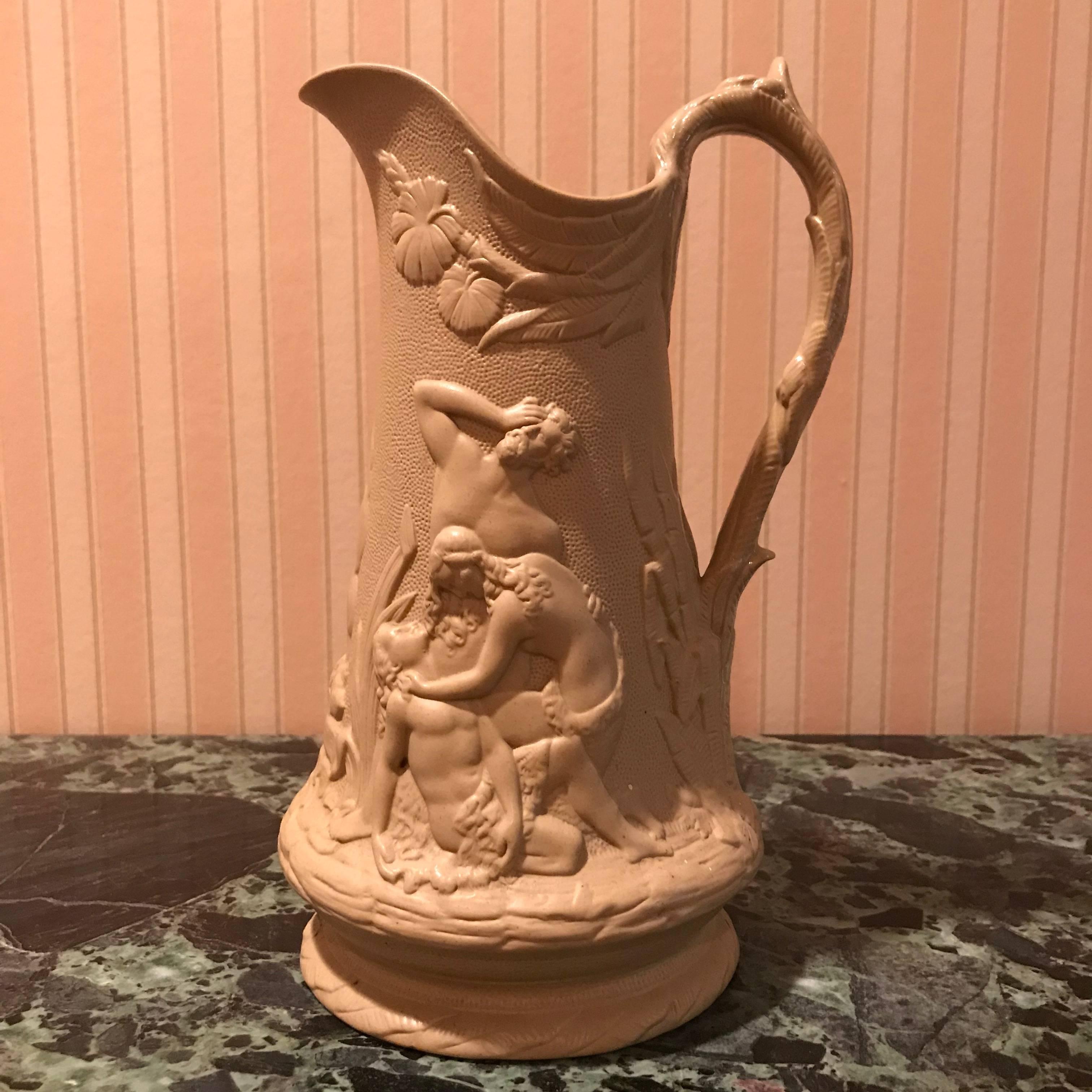 Lot of Four Mid-19th Century Relief Pitchers For Sale 3