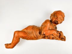 Lot of Four Vintage Carved Wooden Cherubs