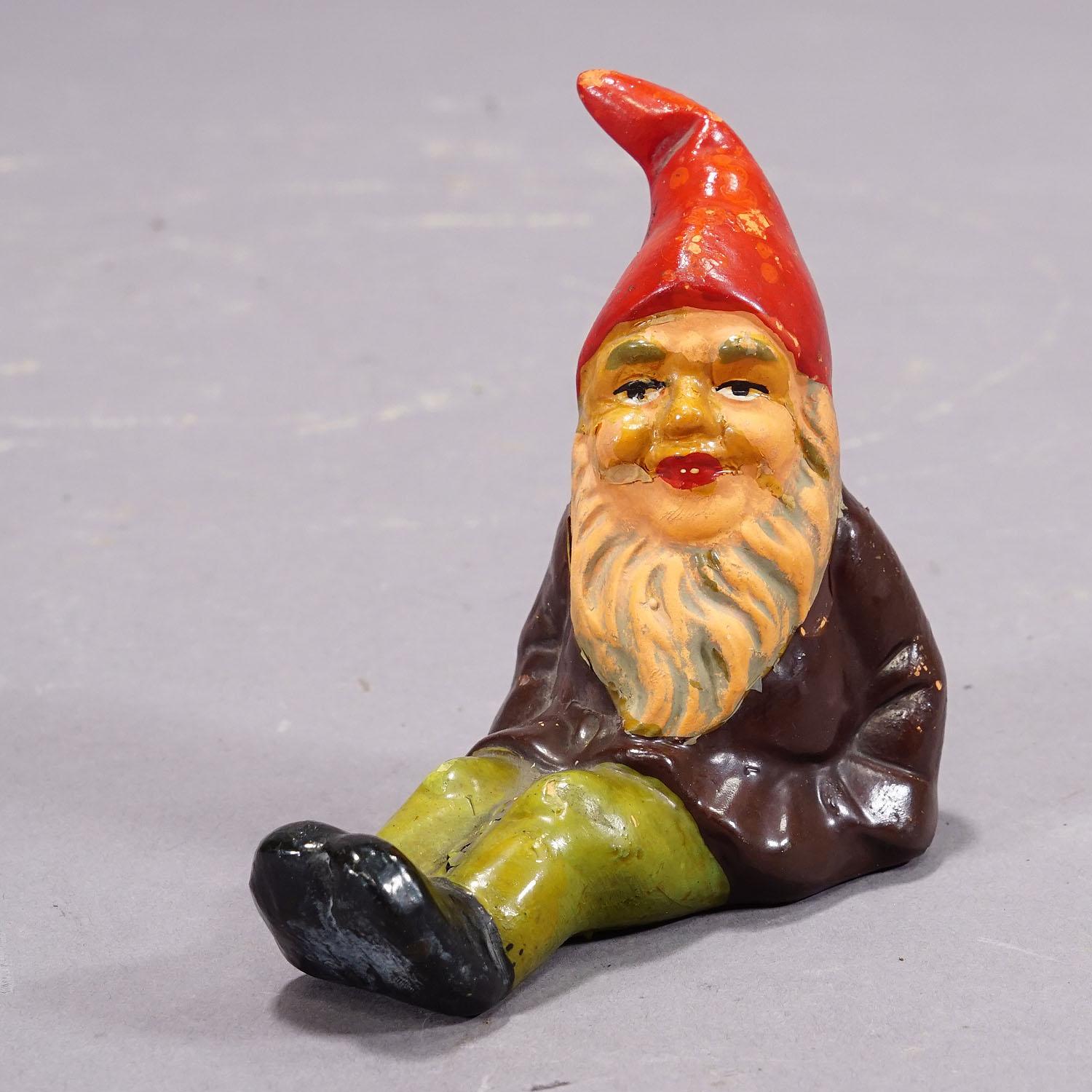 20th Century Lot of Four Vintage Terracotta Garden Gnomes, Germany ca. 1950s