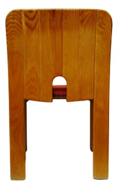 Lot of Four Wood Chairs in the Style of Zanotta, 1970s