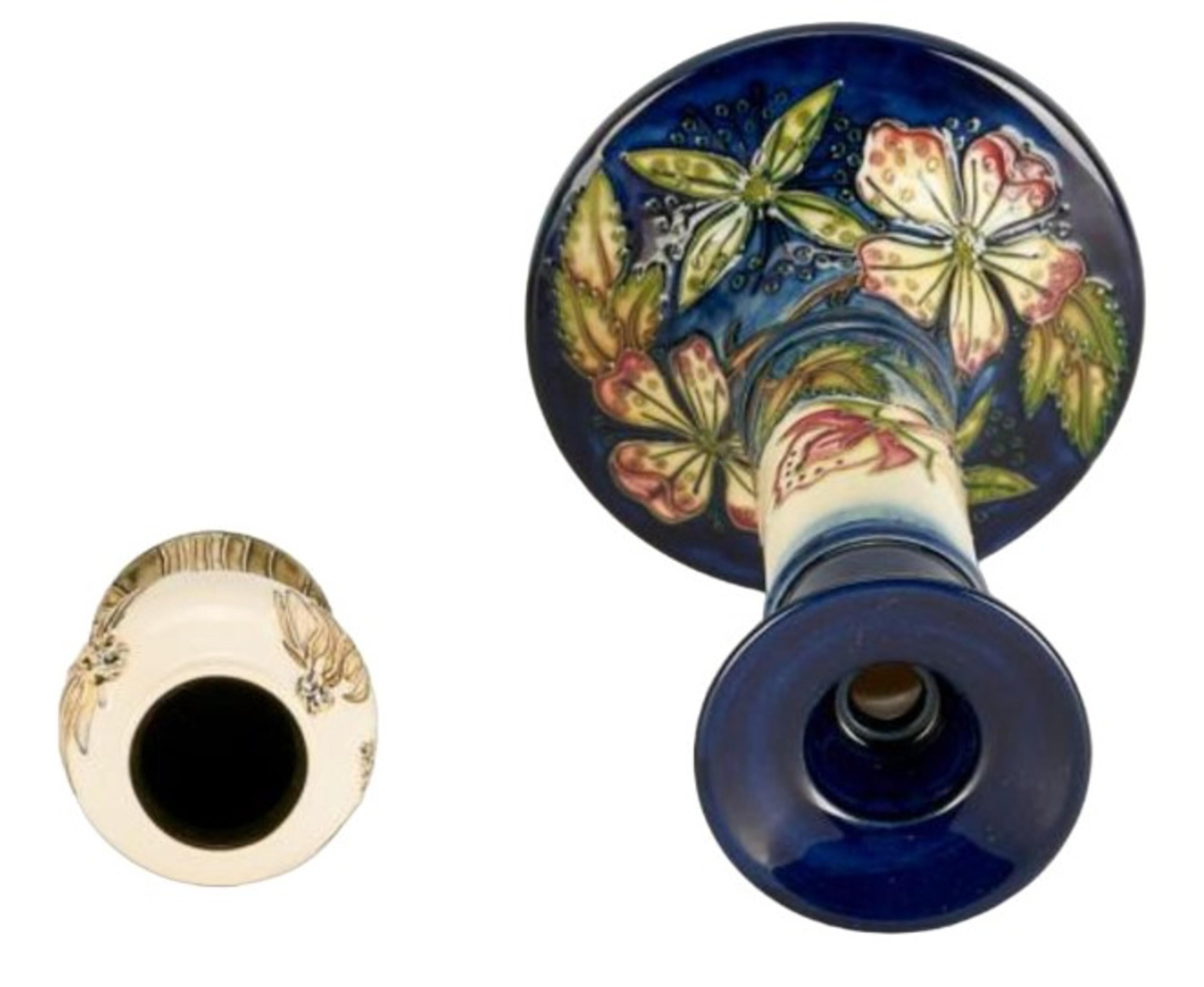 Art Nouveau Lot of Moorcroft Pottery. Cornflower pattern vase and Sweet Briar’ pattern desig For Sale