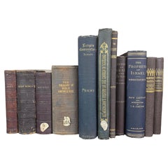 Antique Lot of Old Books from the 19th Century