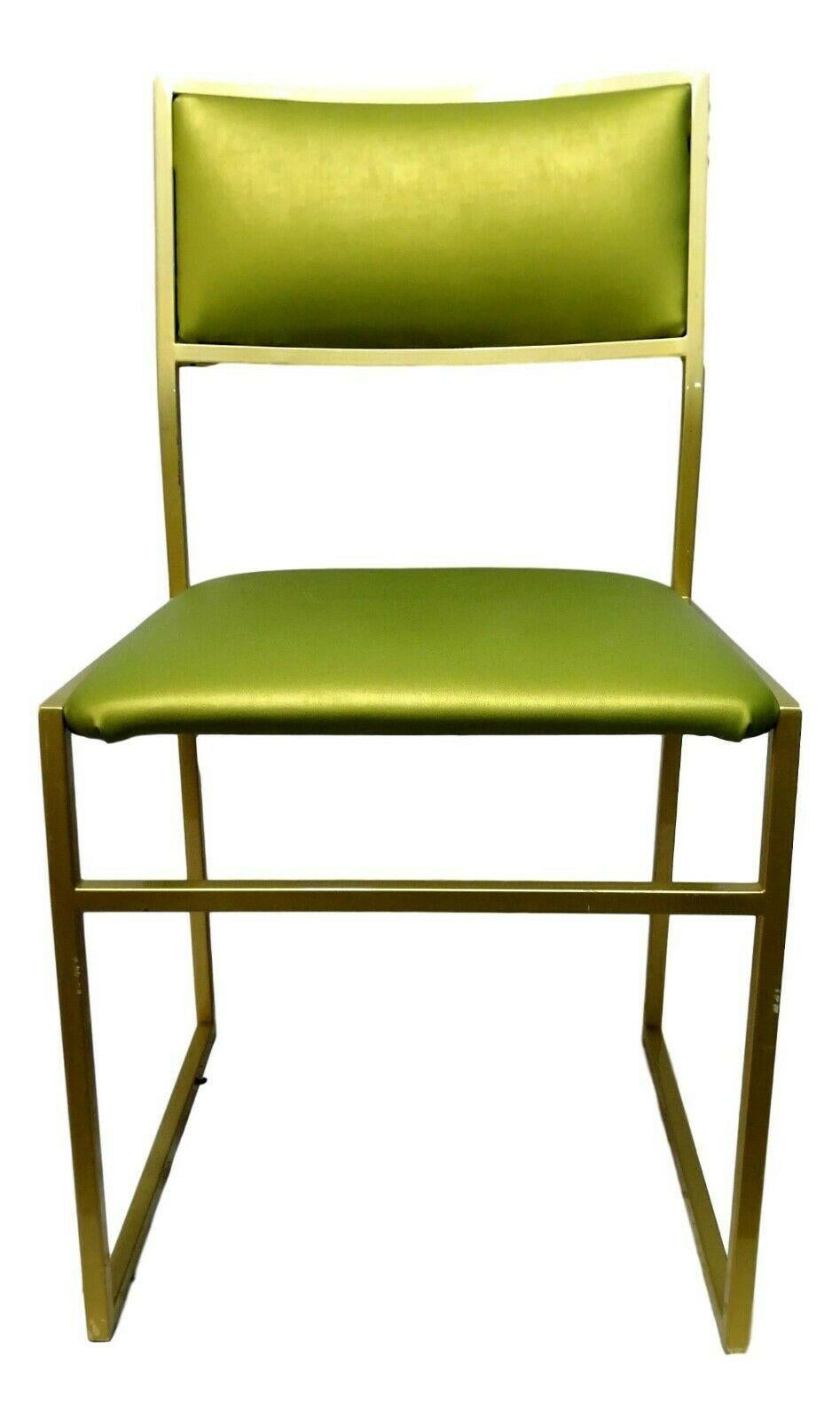 Lot of Six Collectible Coloured Chairs in Gold Metal, 1970s For Sale 5