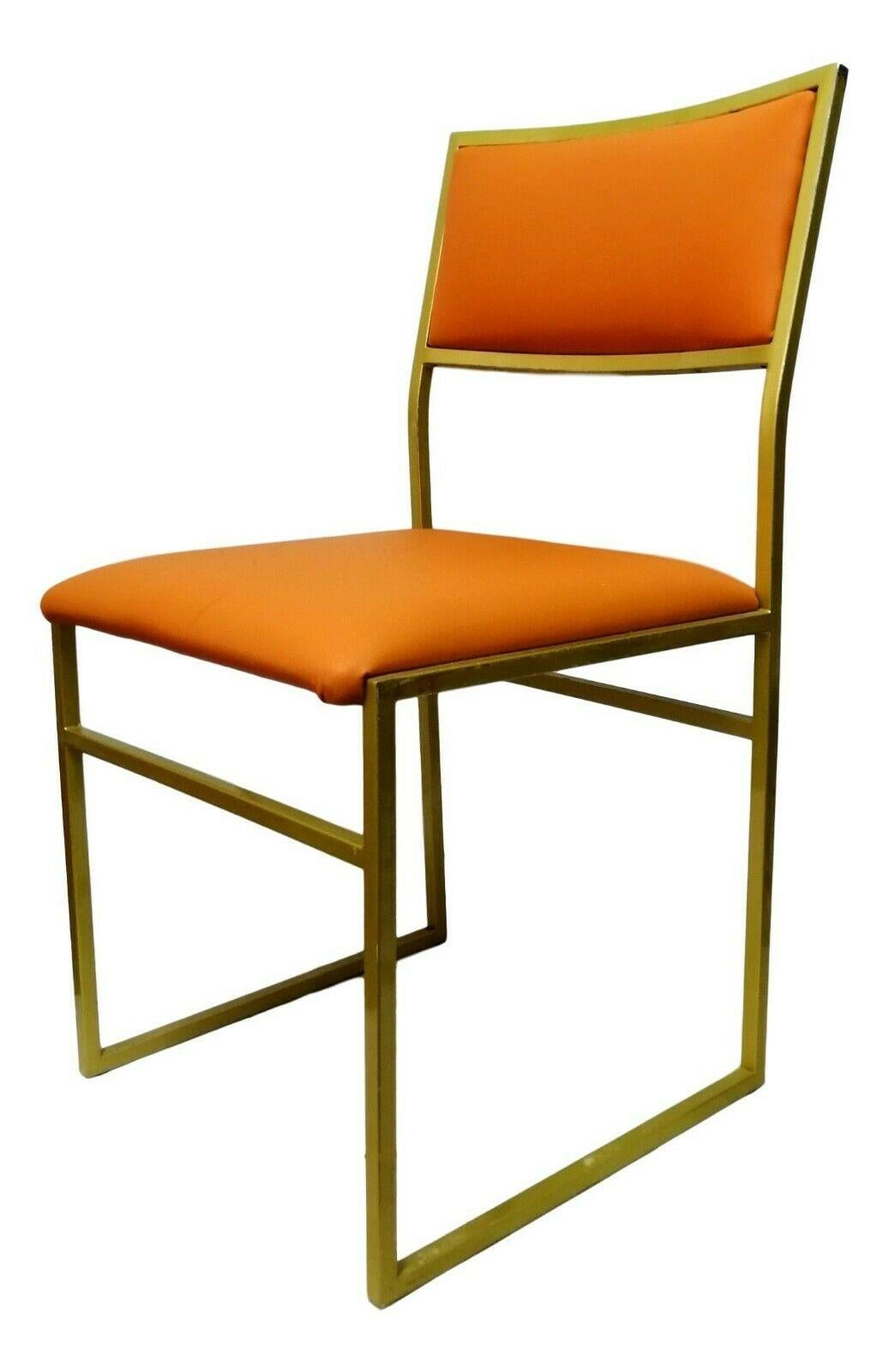 Lot of Six Collectible Coloured Chairs in Gold Metal, 1970s For Sale 2