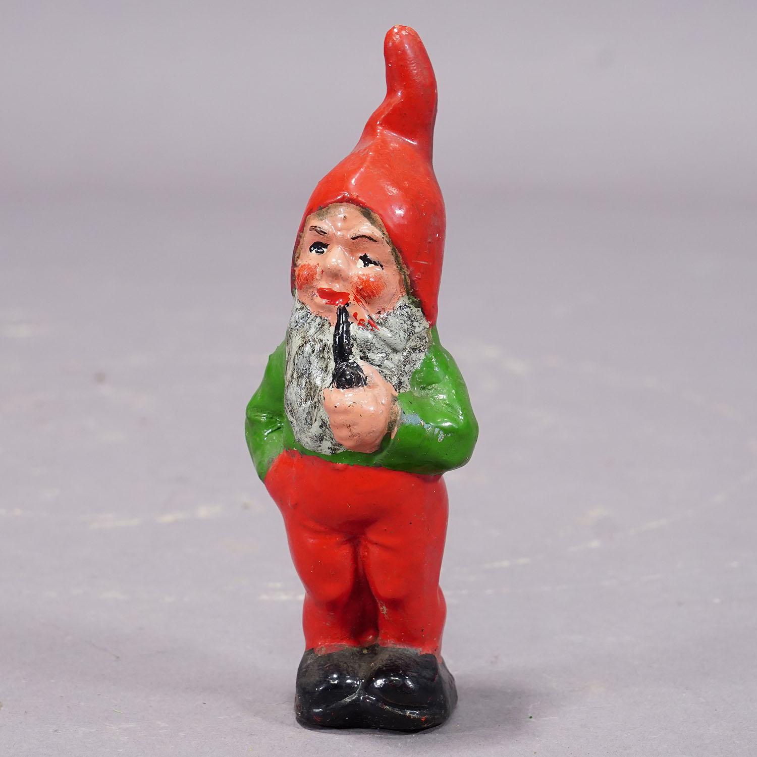 Lot of Six Tiny Terracotta Garden Gnomes, Germany ca. 1950s For Sale 3