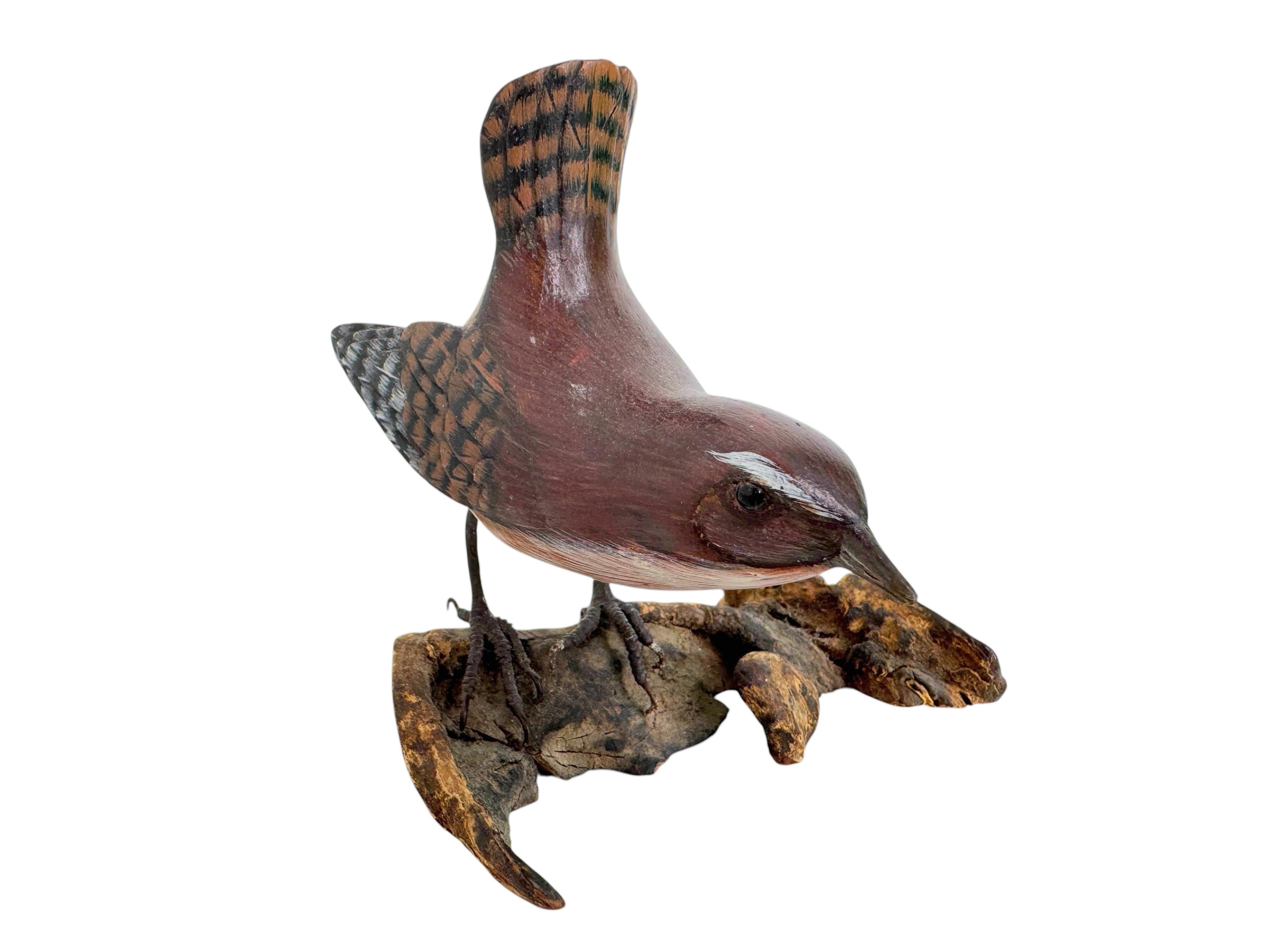 Lot of Three Carved Wood Bird Black Forest Folk Art Austria 1960s For Sale 4