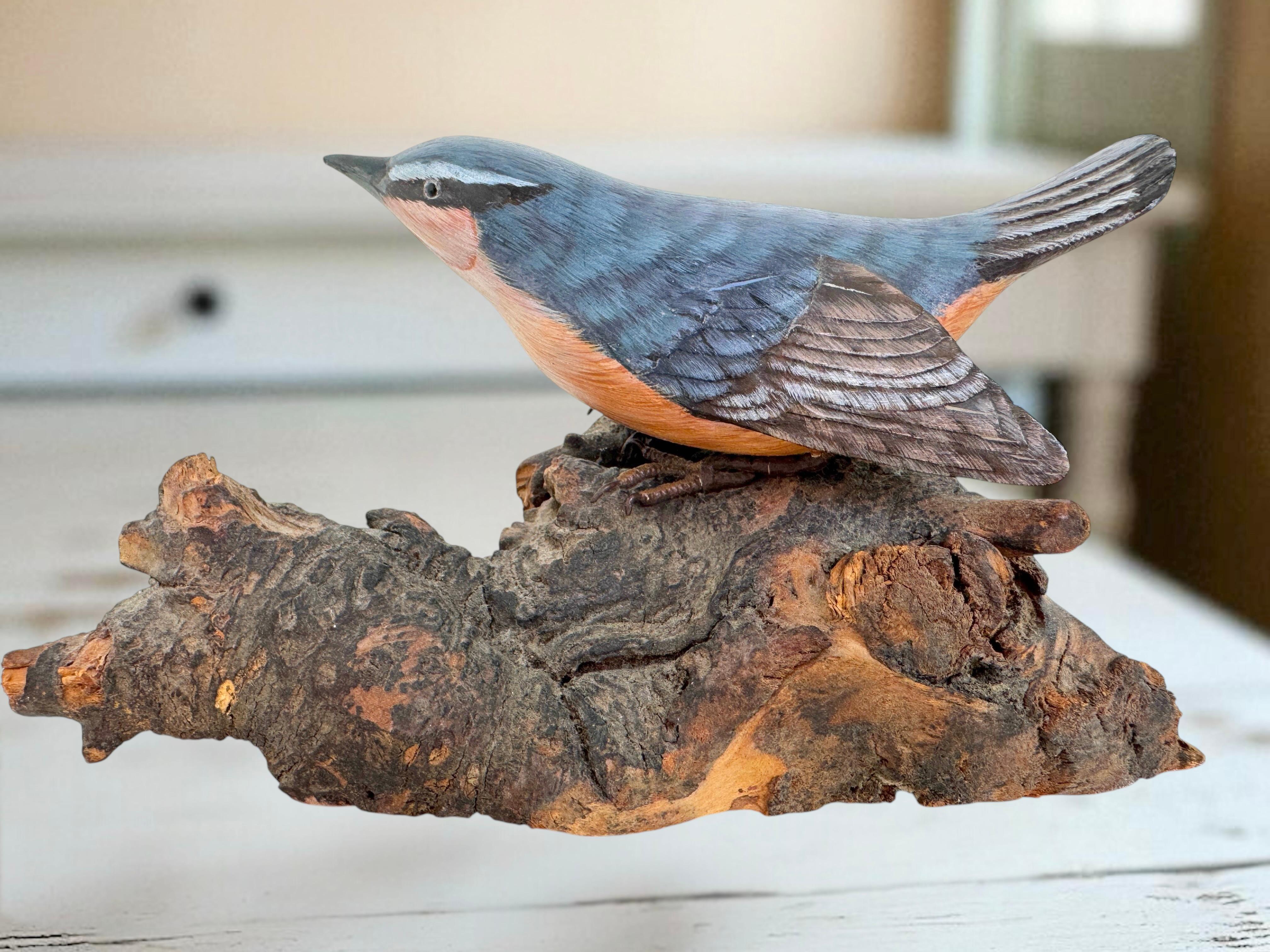 Lot of Three Carved Wood Bird Black Forest Folk Art Austria 1960s For Sale 6