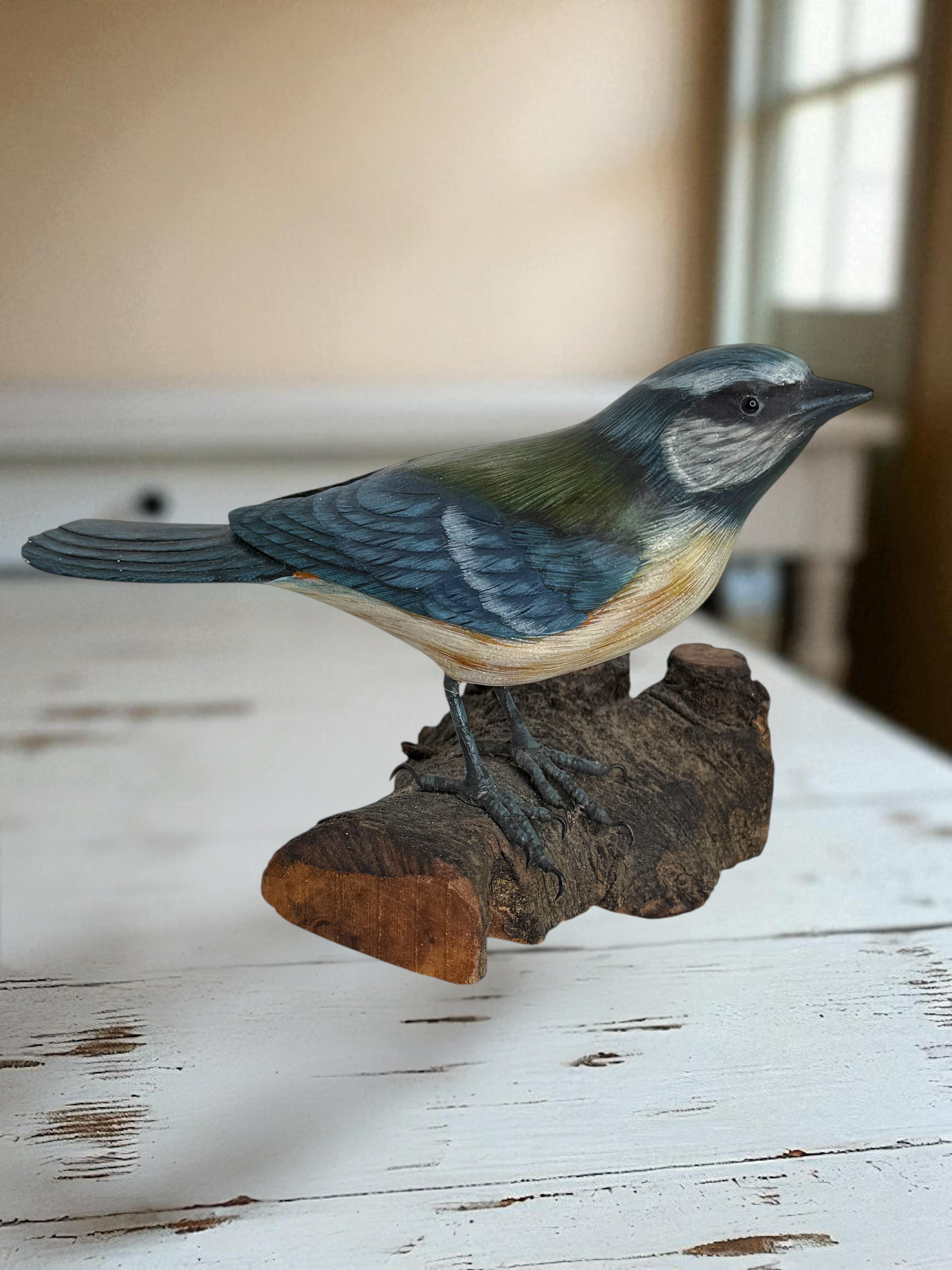 Lot of Three Carved Wood Bird Black Forest Folk Art Austria 1960s For Sale 10