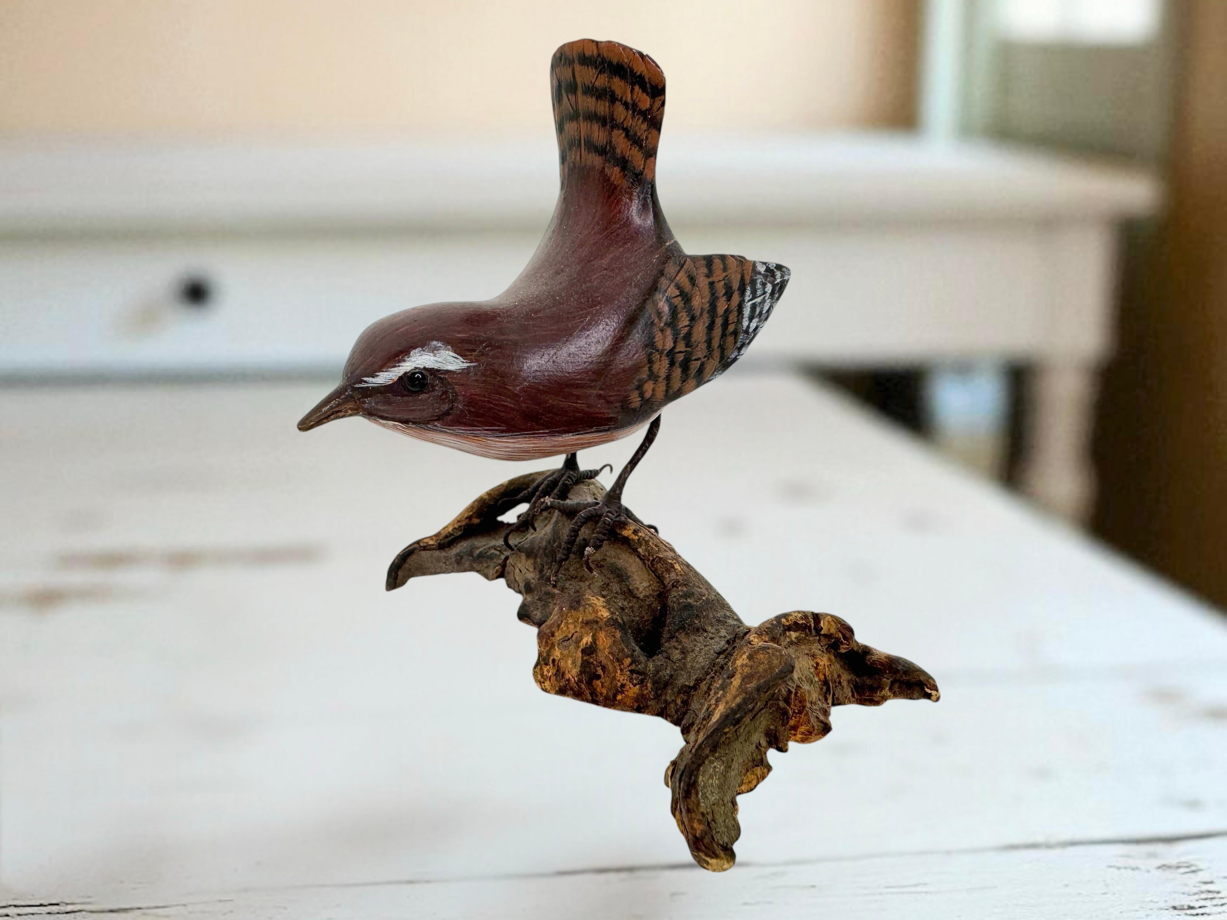 Lot of Three Carved Wood Bird Black Forest Folk Art Austria 1960s For Sale 10