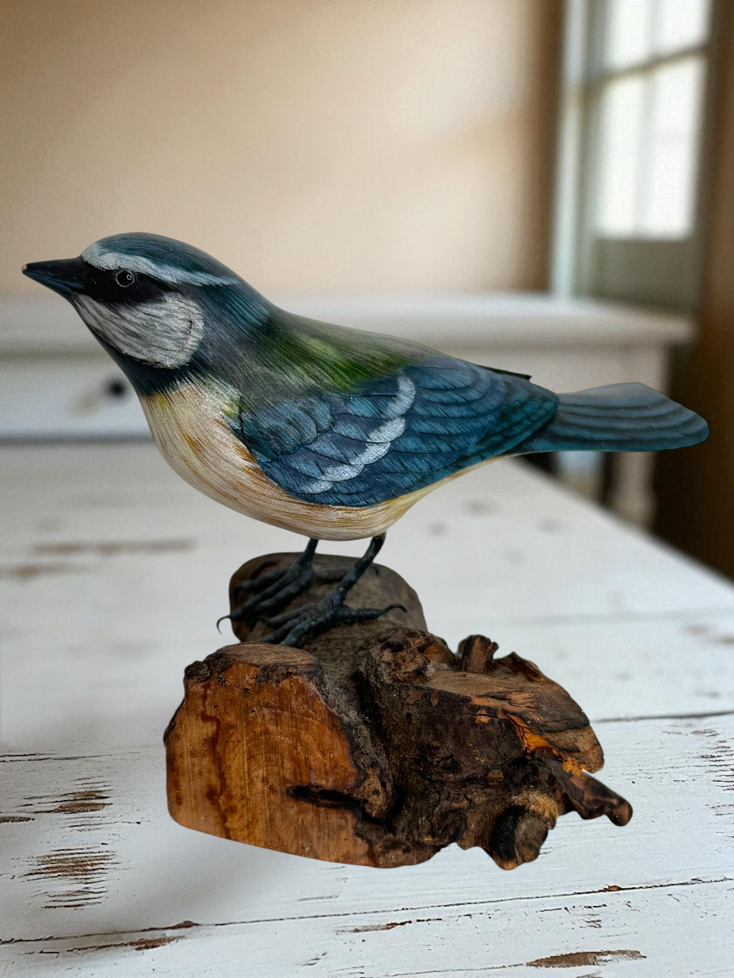 Lot of Three Carved Wood Bird Black Forest Folk Art Austria 1960s For Sale 11