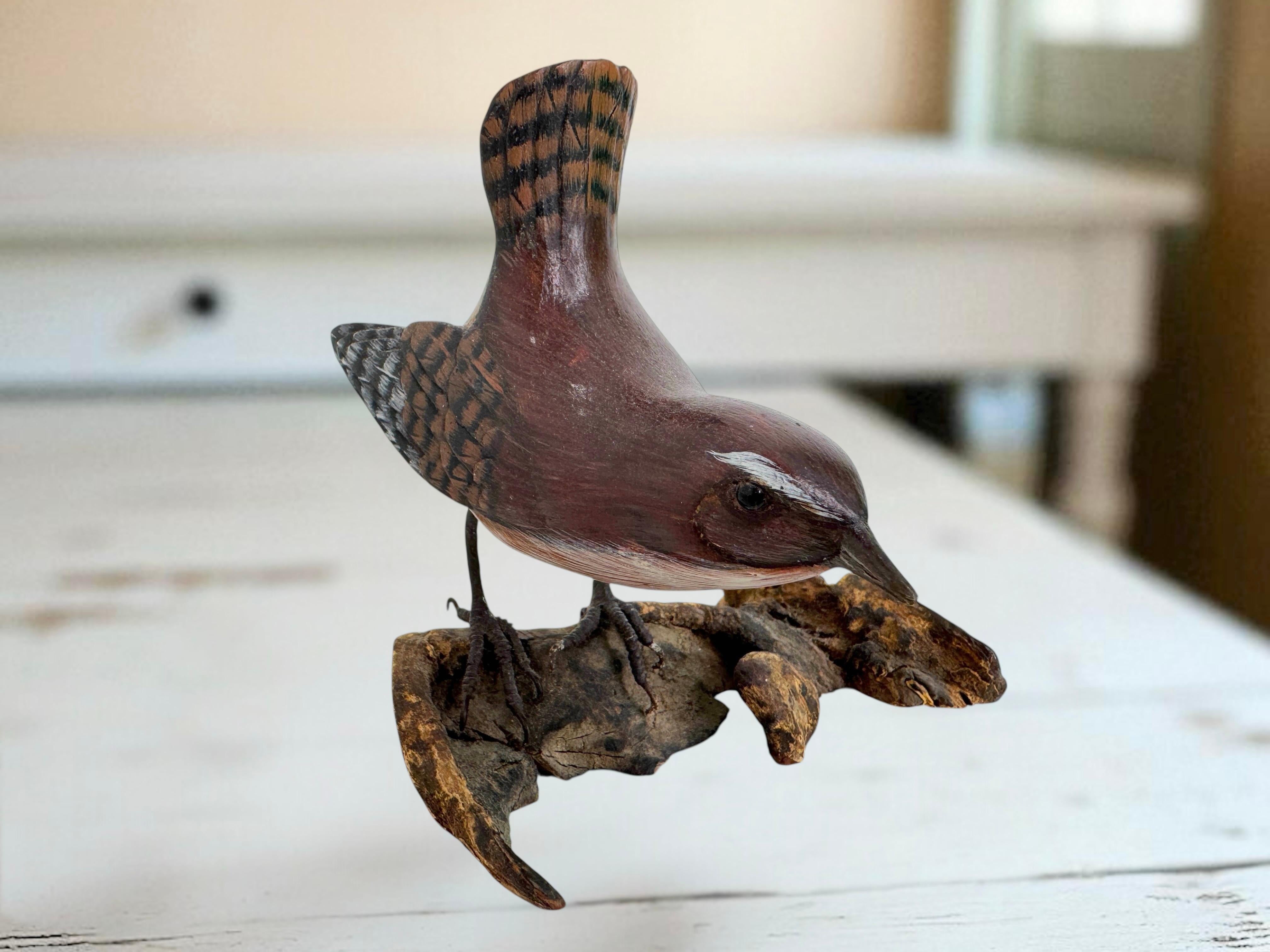 Lot of Three Carved Wood Bird Black Forest Folk Art Austria 1960s For Sale 11