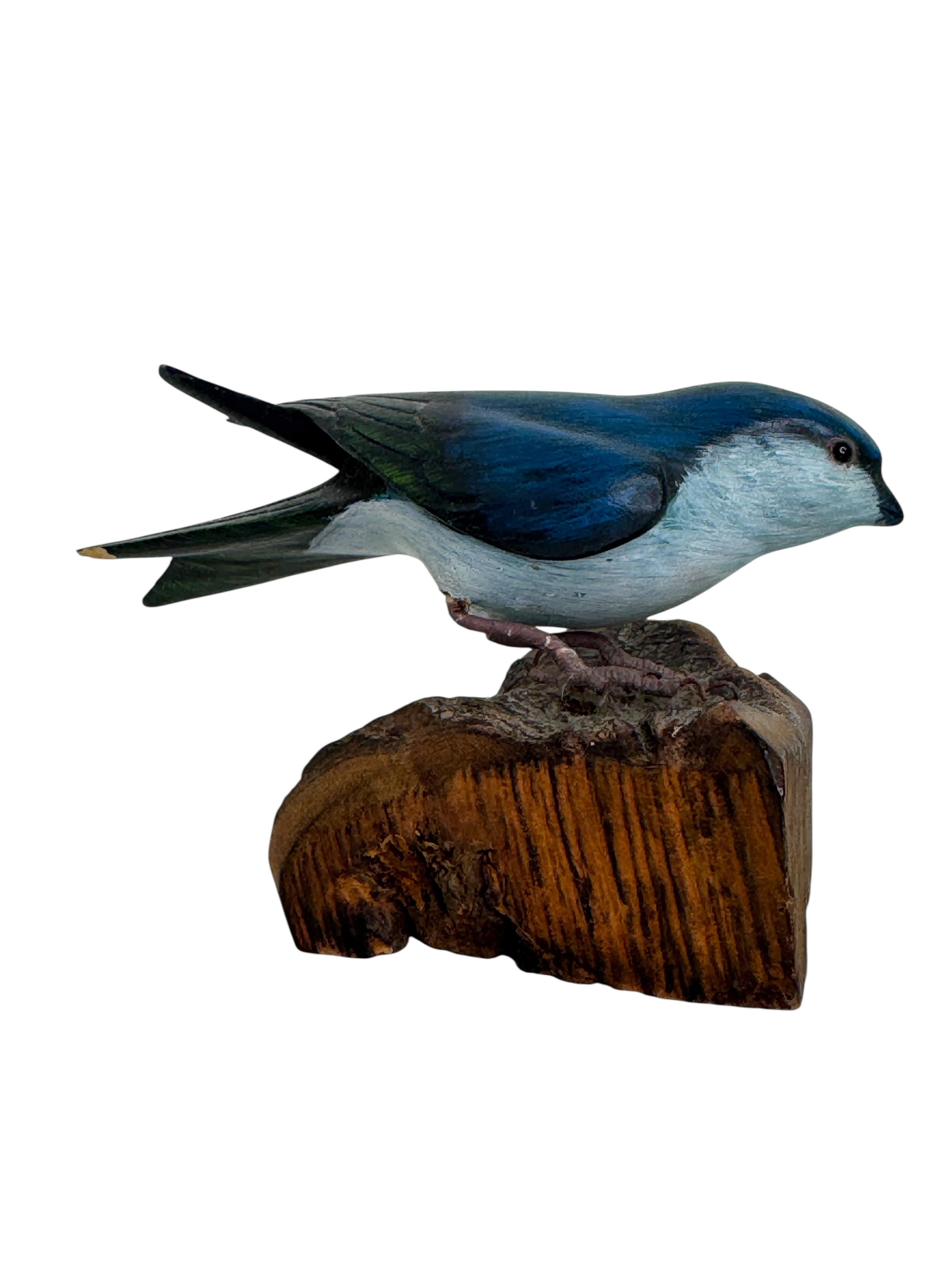 Lot of Three Carved Wood Bird Black Forest Folk Art Austria 1960s In Good Condition For Sale In Nuernberg, DE