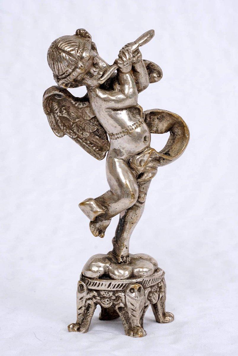 French Lot Of Three Musician Cherubs In Cast Lead - Period: 20th Century For Sale