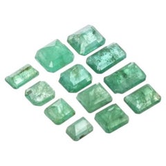 Lot of twelve emeralds