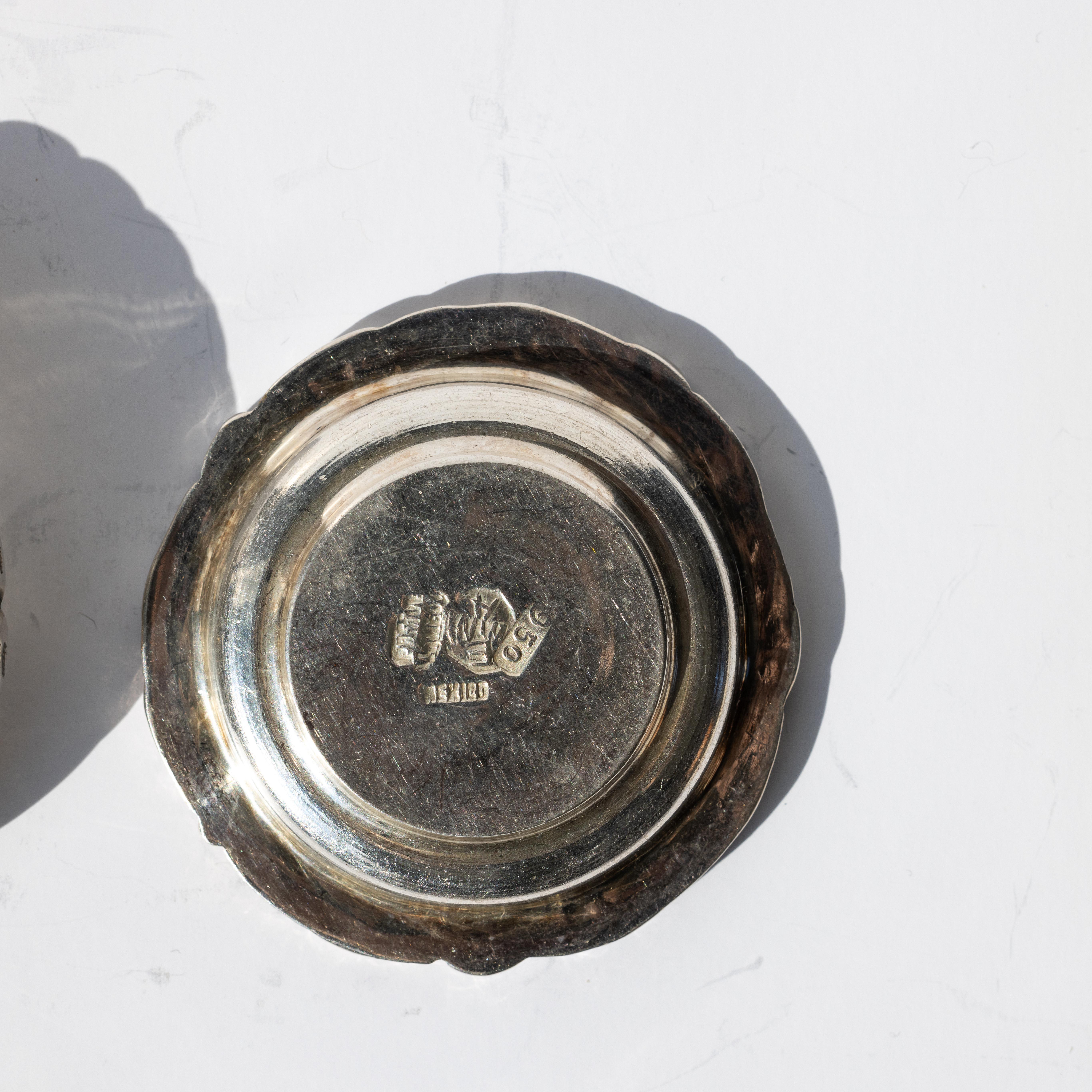 Lot of Two Silver Pieces: Marked Silver Cup and Sterling Silver Caviar Dish For Sale 2