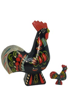 Lotto di due polli dala svedesi d'epoca di Nils Olsson, arte popolare svedese