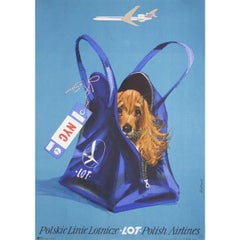 LOT Polish Airlines 1973 Polish Mini Poster