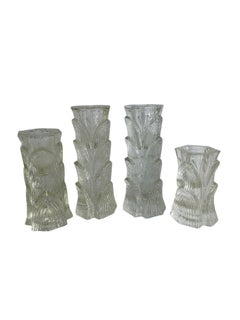 Lot Swedish Modern Art Glass Candlesticks by Lars Hellsten for Orrefors