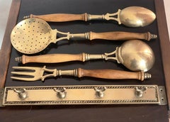 Lot Wall Kitchen Decor Brass Midcentury Vintage Kitchen Utensils Hanging, Spain