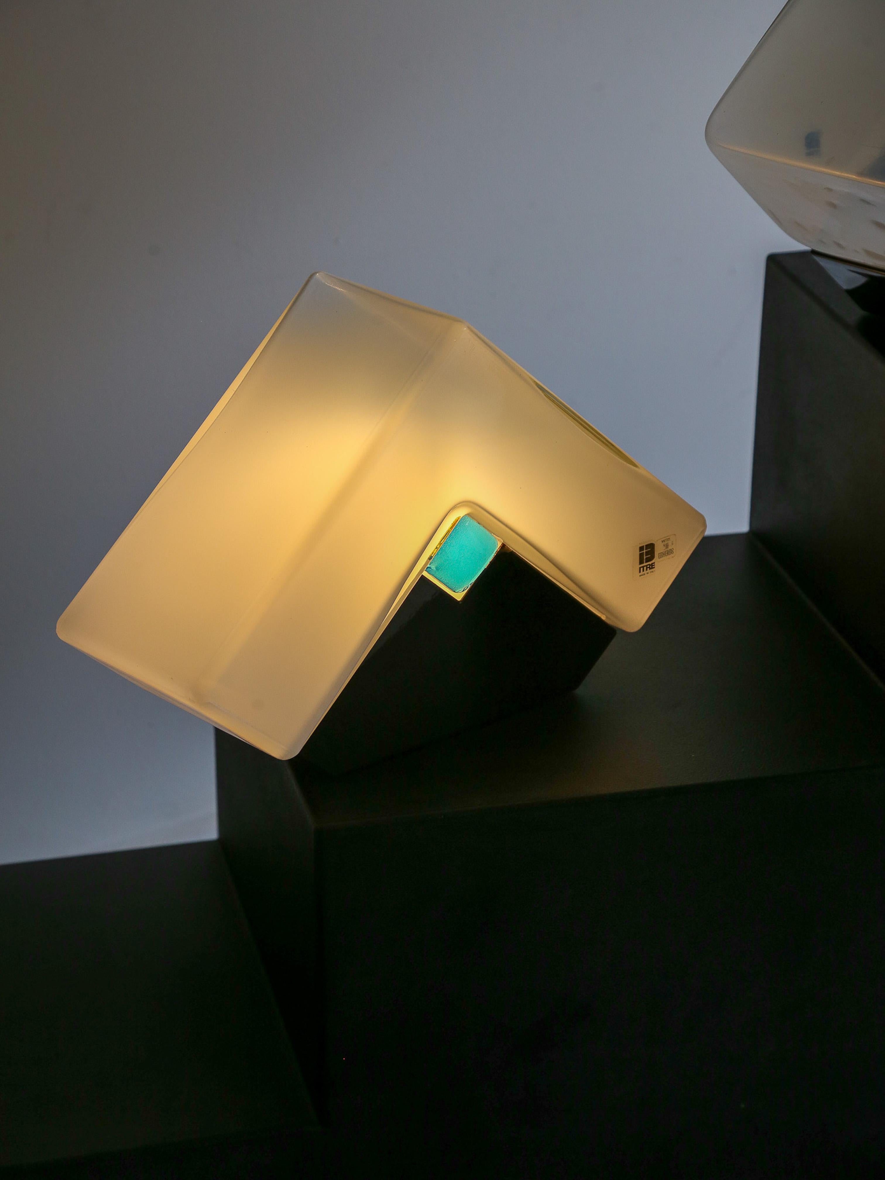 Lámpara de mesa Lota de cristal de Murano de Gianni Rigo para Itre Moderno de mediados de siglo en venta