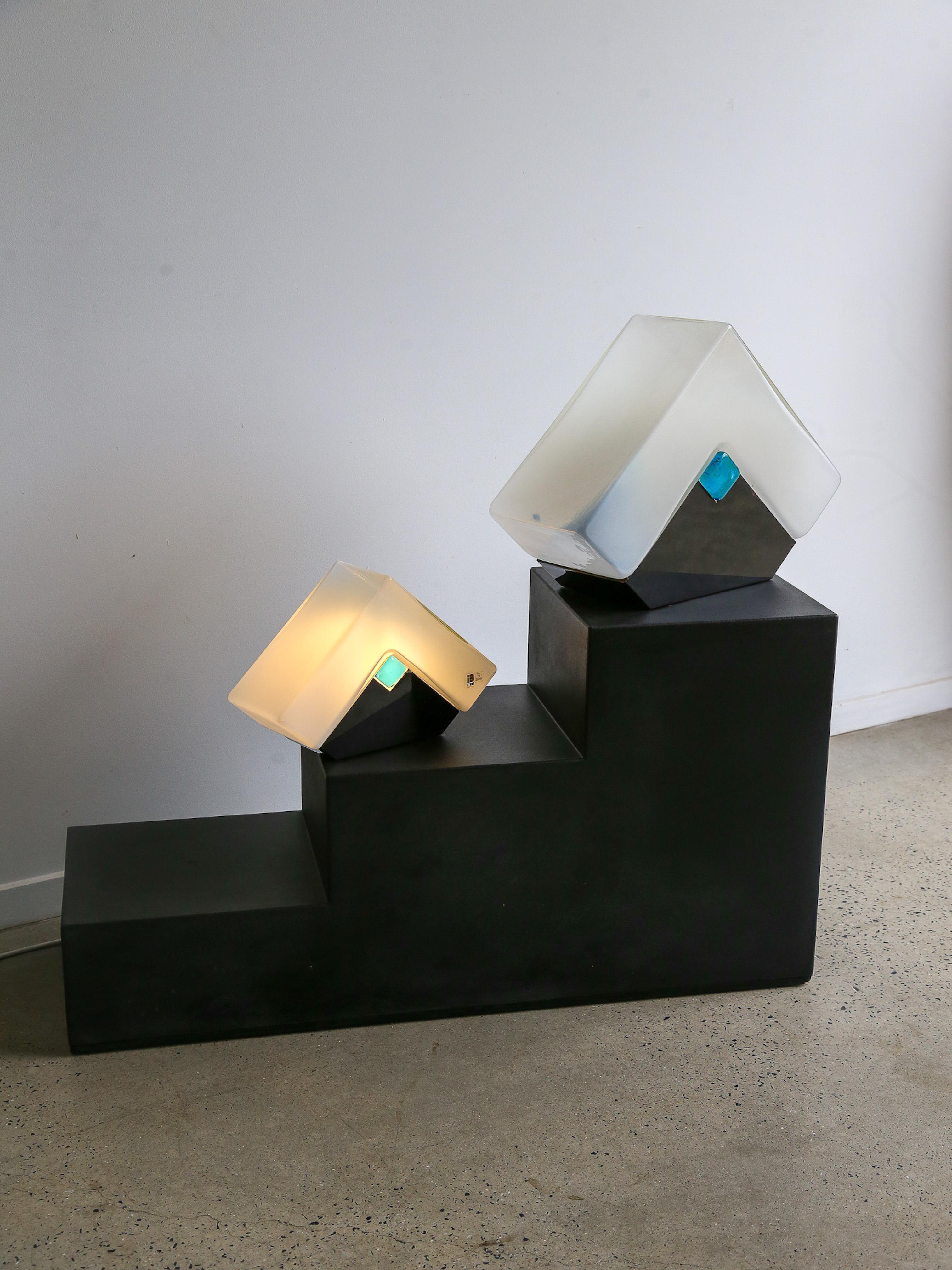 Lámpara de mesa Lota de cristal de Murano de Gianni Rigo para Itre Italiano en venta