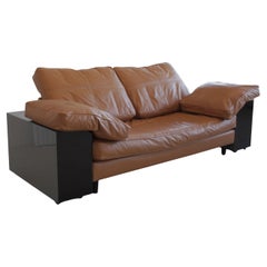 LOTA Sofa designed by Eileen GRAY in Cognac Coloured Leather