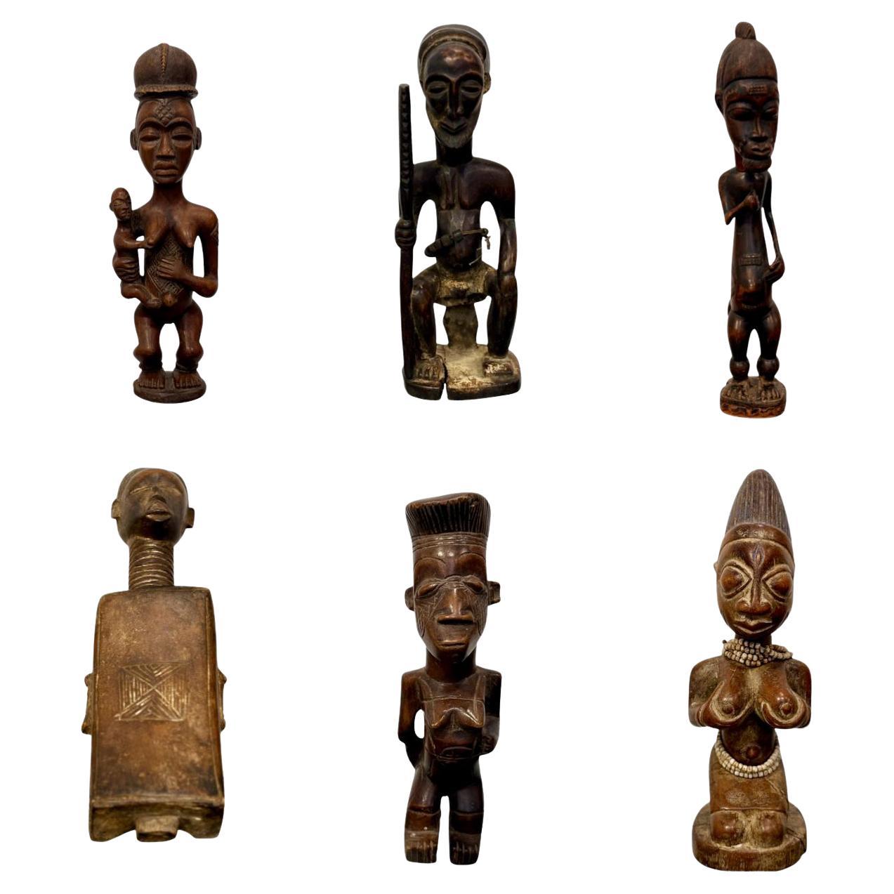 Lote de 6 figuras tribales