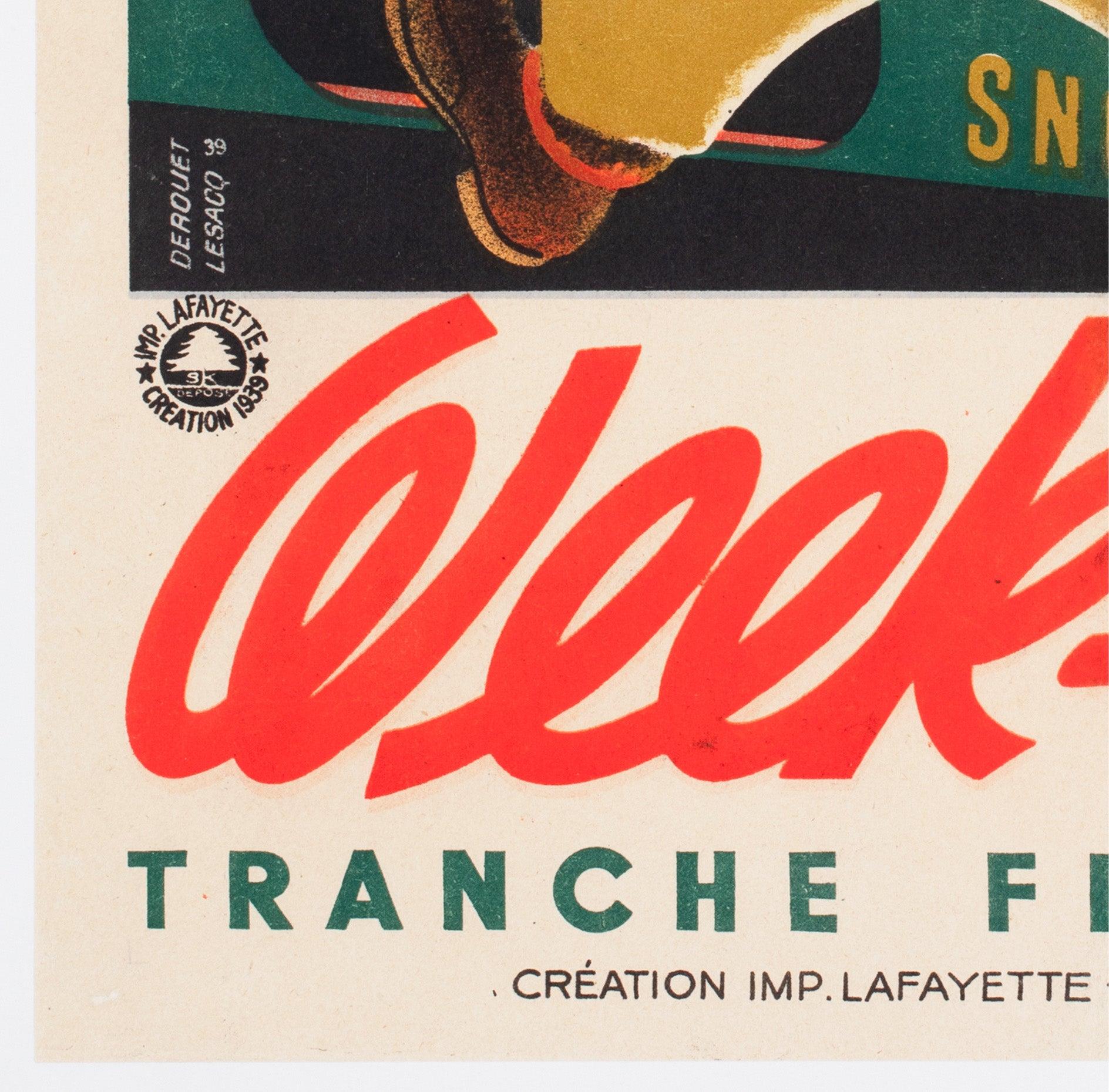 Loterie Nationale Week End 1939 SNCF Frenc Railway Lottery Poster For Sale 1