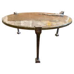 Lothar Klute Bronze Brutalist and Molded Glass Oversized Coffee Table