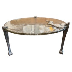 Lothar Klute Bronze Brutalist and Molded Glass Oversized Coffee Table