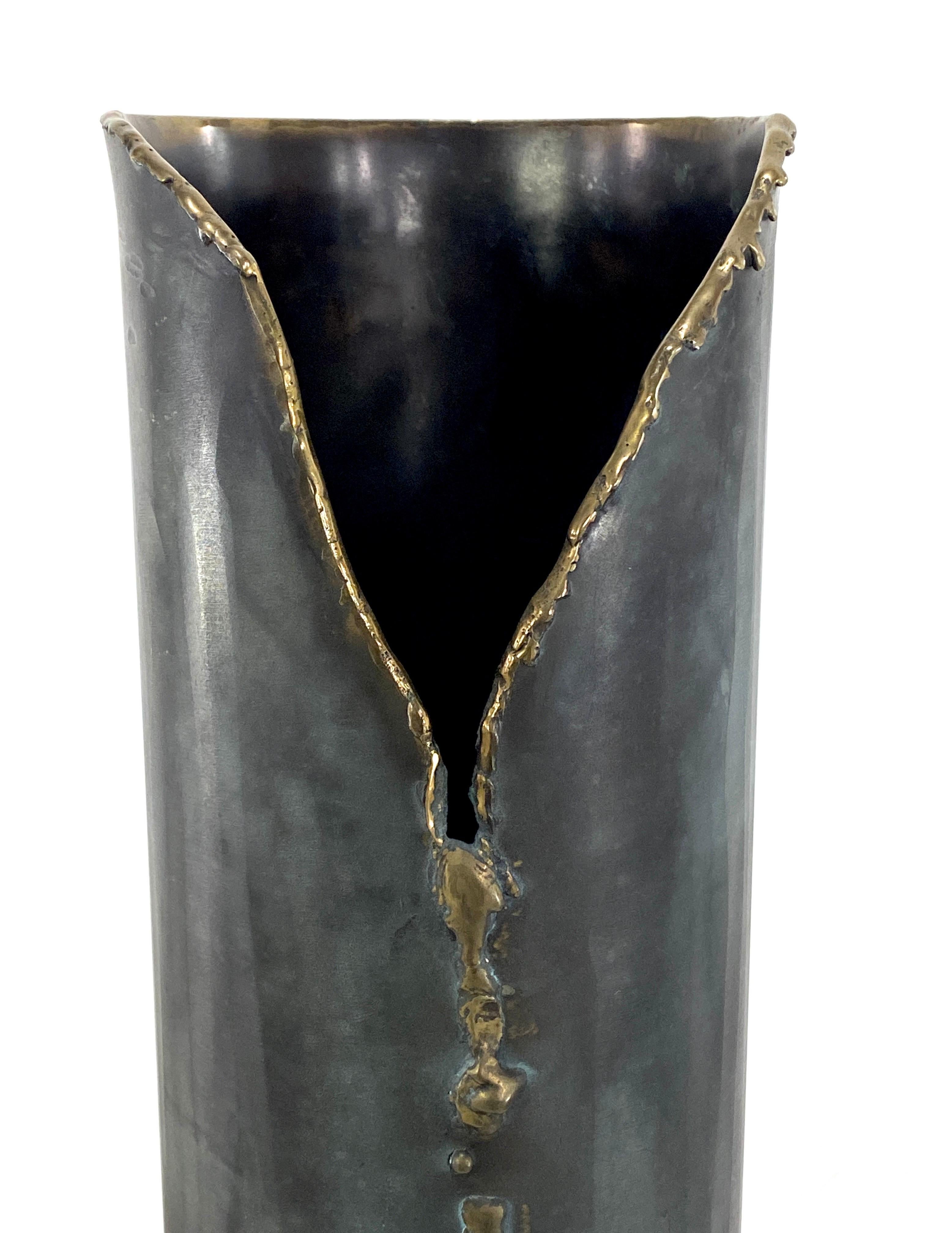 Lothar Klute Bronze Umbrella Stand Signiert 'Lk92' (Brutalismus)
