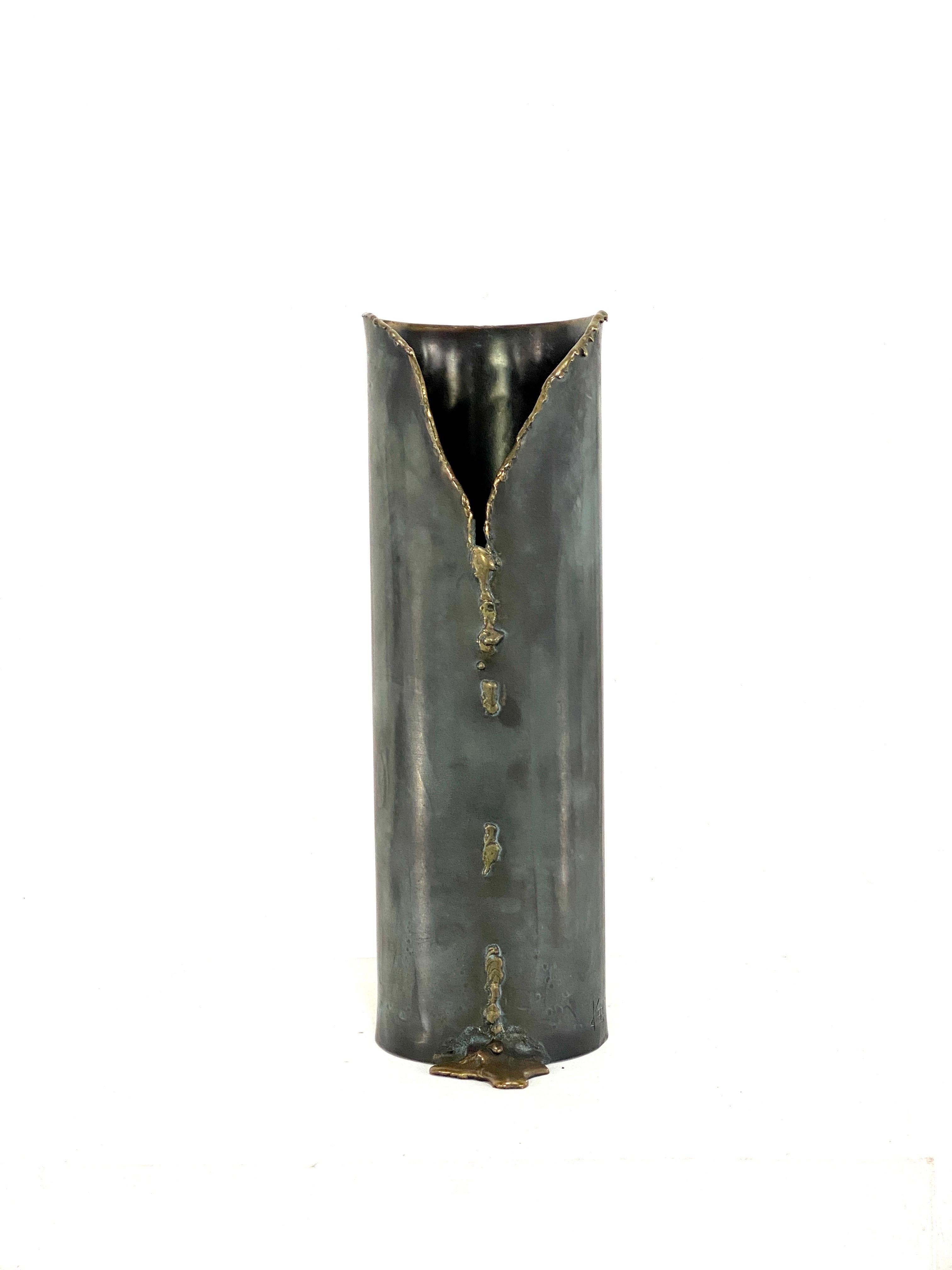Lothar Klute Bronze Umbrella Stand Signiert 'Lk92' (Deutsch)
