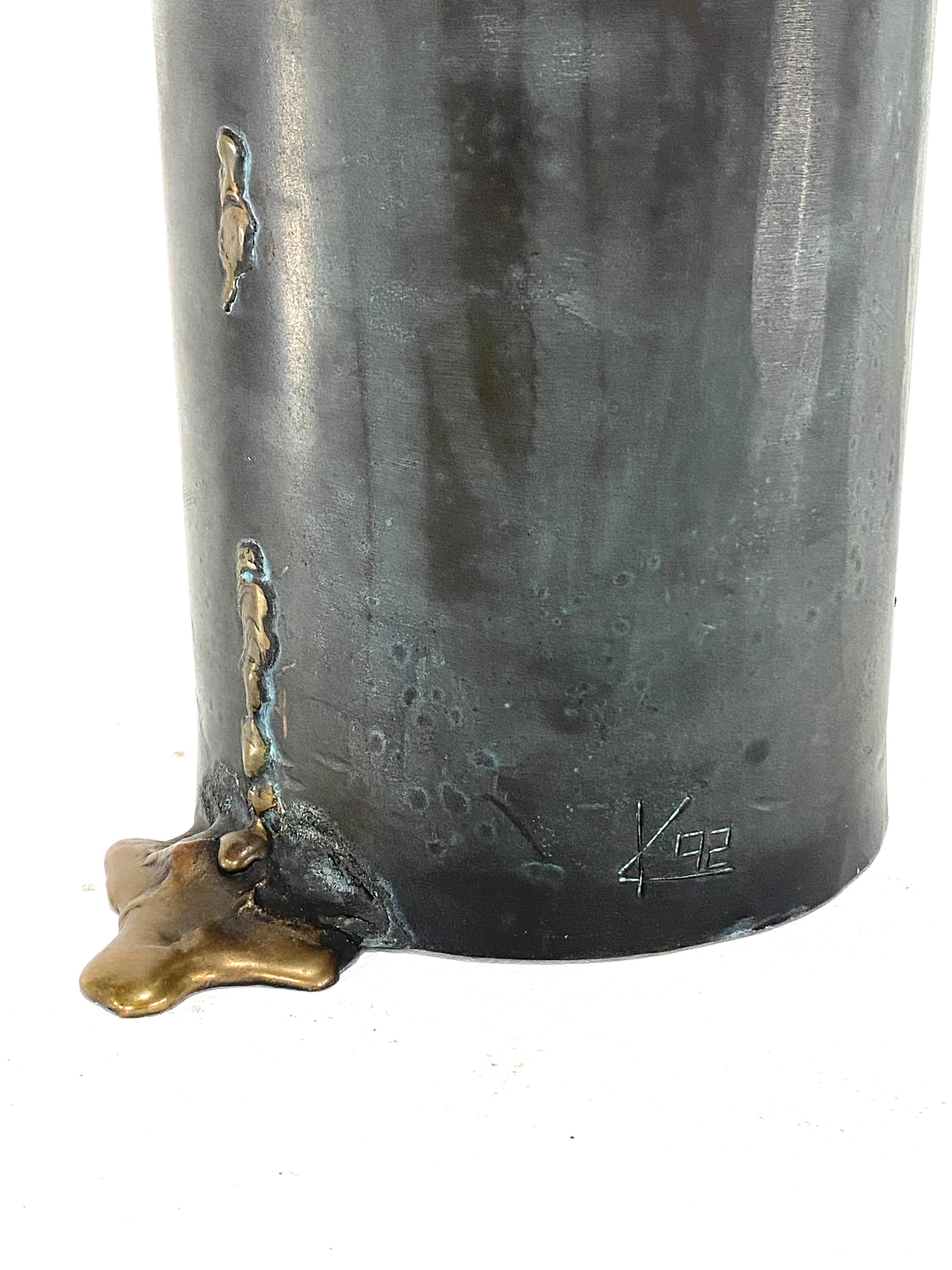 Lothar Klute Bronze Umbrella Stand Signiert 'Lk92' im Zustand „Gut“ in Munster, NRW