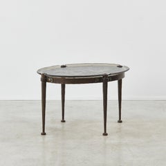 Mesa de centro Lothar Klute de bronce forjado y cristal fundido - Alemania, años 80