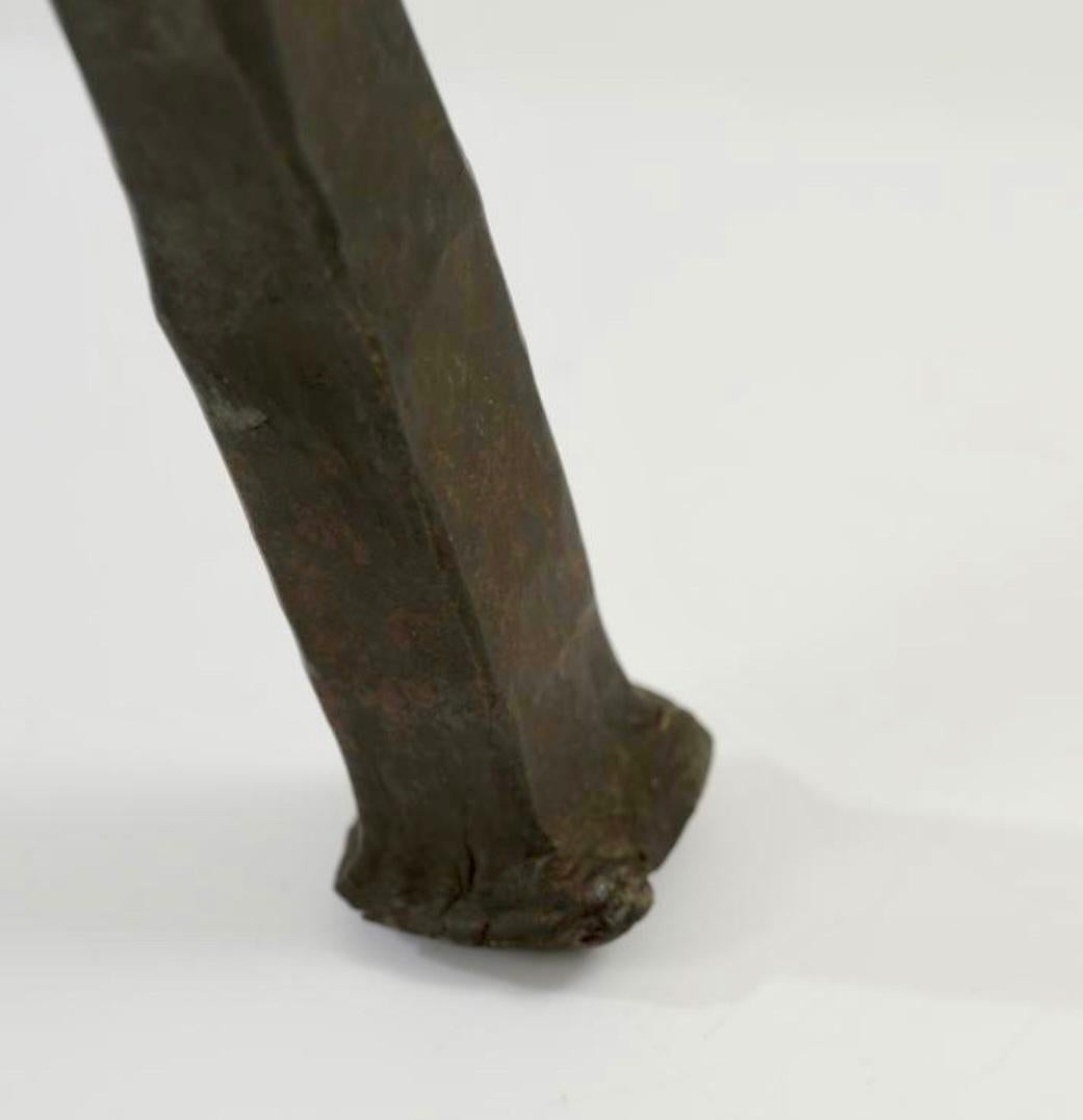 Löthar Klute Forged Iron & Cast Lead Crystal Top Side Table, Germany, 1983 For Sale 1