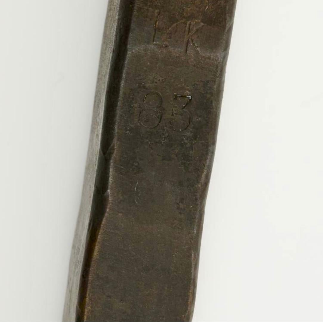 Löthar Klute Forged Iron & Cast Lead Crystal Top Side Table, Germany, 1983 For Sale 2