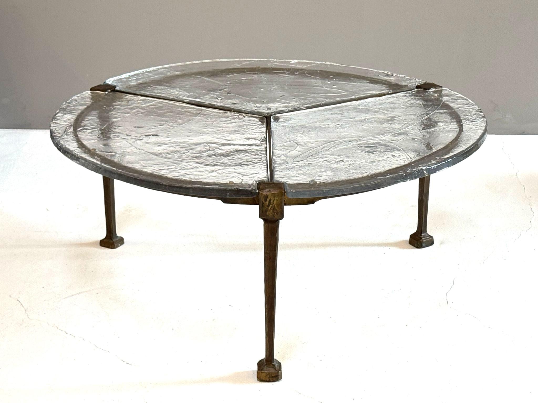 Mid-Century Modern Lothar Klute, round Coffee Table, signed, 1984 For Sale