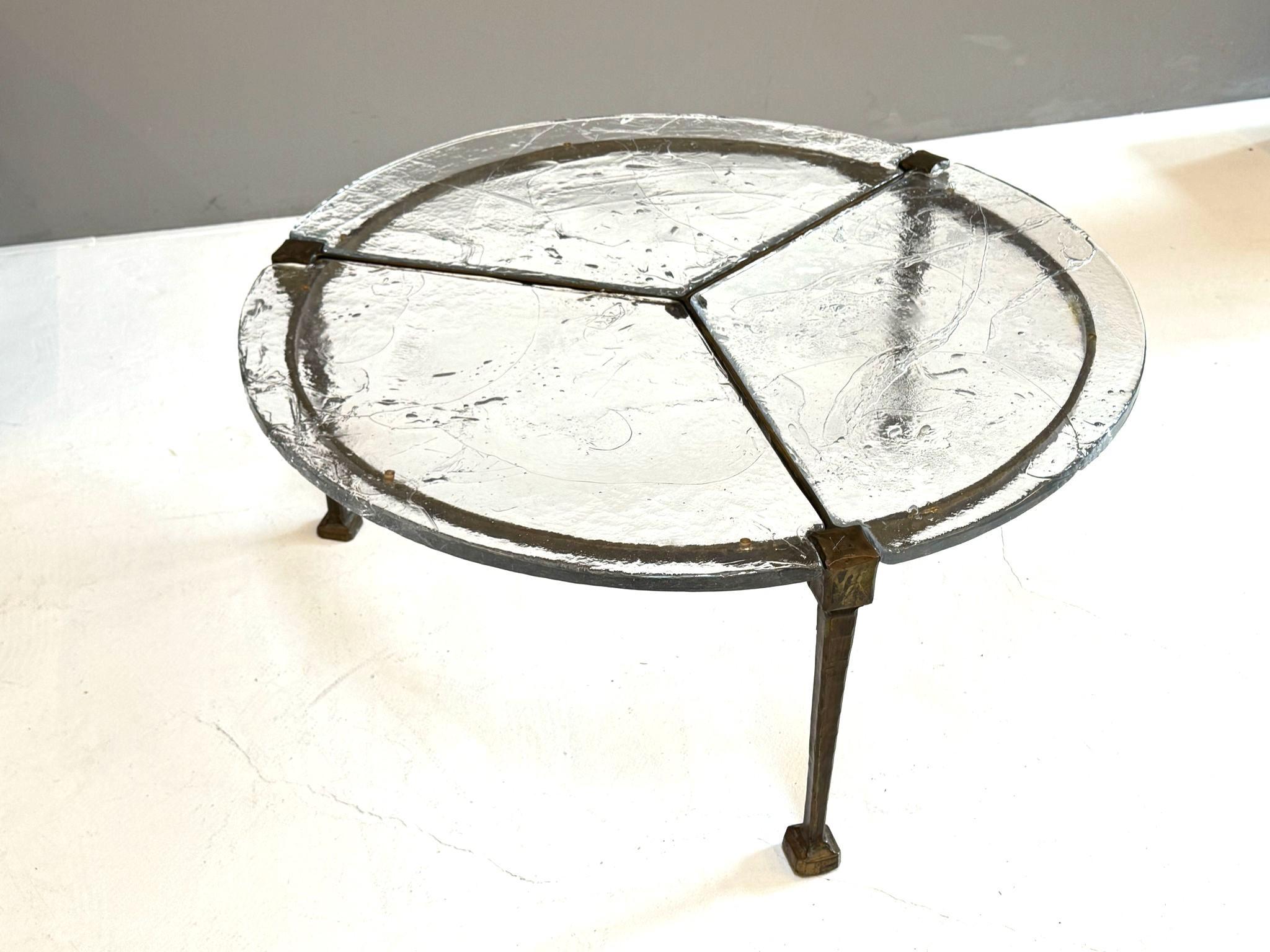 Lothar Klute, round Coffee Table, signed, 1984 In Good Condition For Sale In Saarbrücken, SL