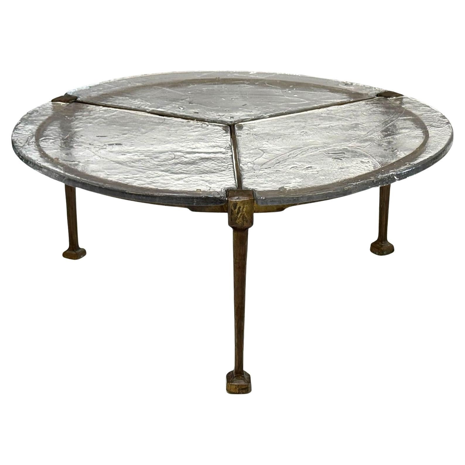 Lothar Klute, round Coffee Table, signed, 1984 For Sale