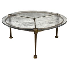 Lothar Klute, round Coffee Table, signed, 1984