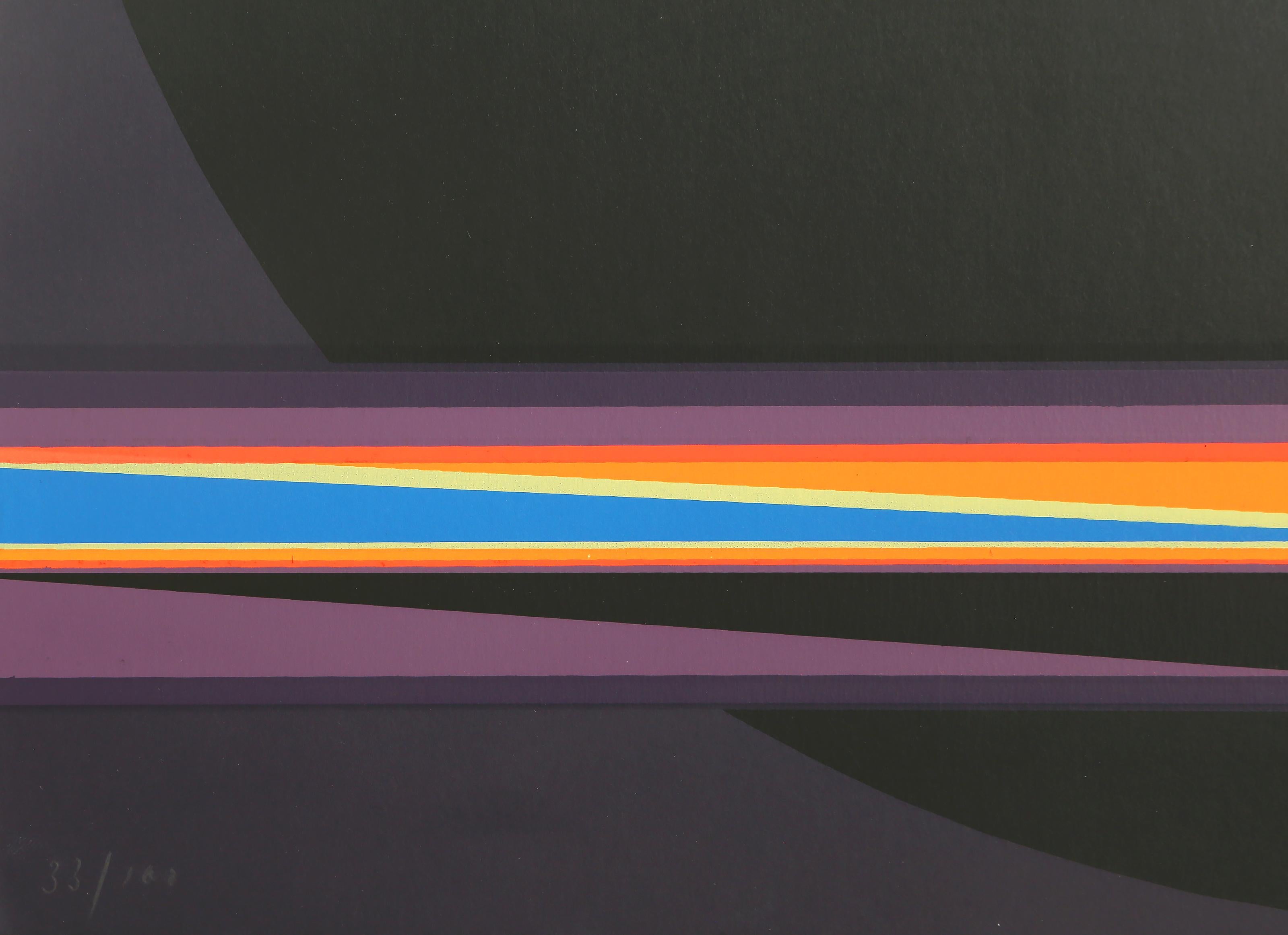 Solar Calendar II, Abstract Geometric Screenprint by Lothar Quinte For Sale 2