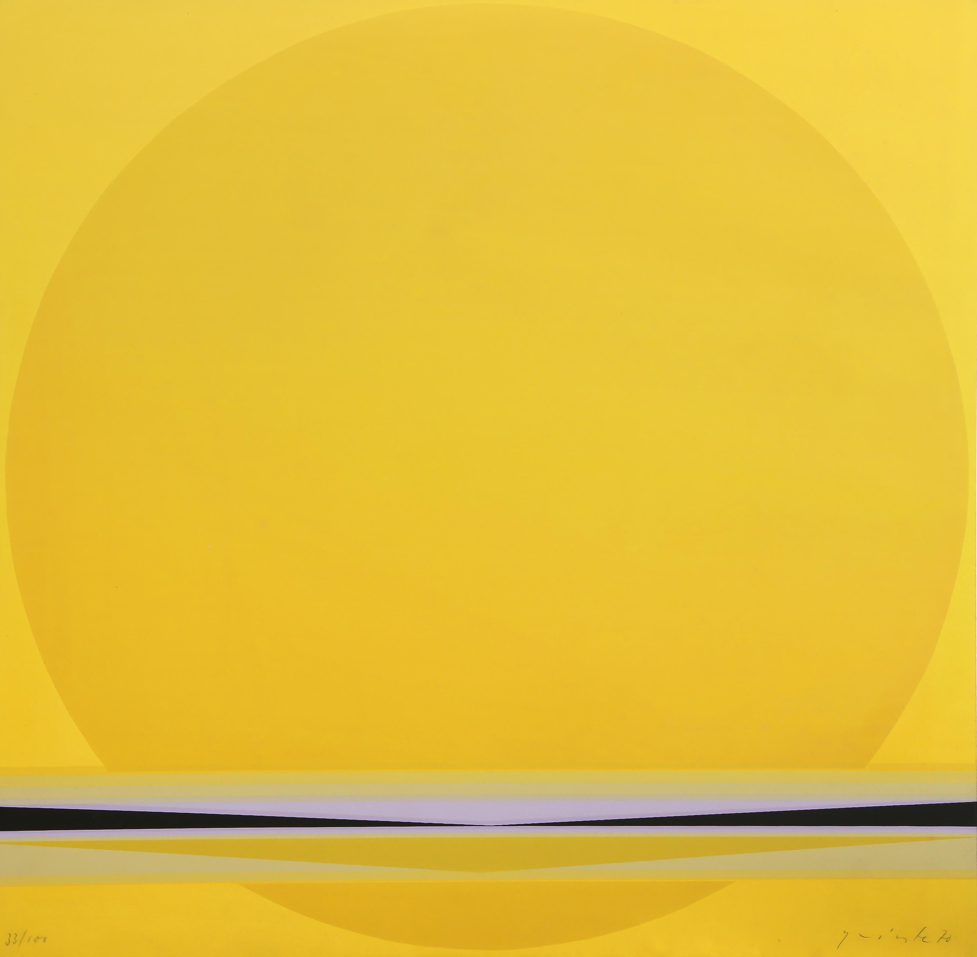 Solar Calendar IV, Abstract Geometric Screenprint by Lothar Quinte