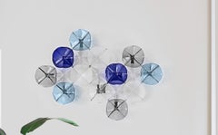 LOTO Applique murale en mosaïque de verre bleu Fait à la main à Barcelone